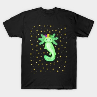 Axolotl celebrating Mardi Gras T-Shirt